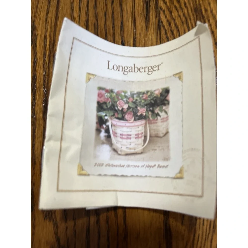 Longaberger Breast Cancer Awareness Horizon of Hope White Liner Protector Lid